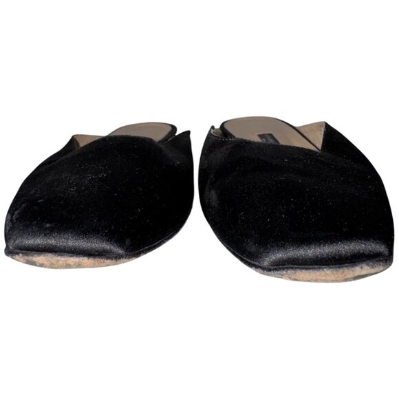 LAFAYETTE 148 Black Satin Slip On Mules 36.5 6.5 Hand Made in Italy Dress Shoes - Picture 4 of 8